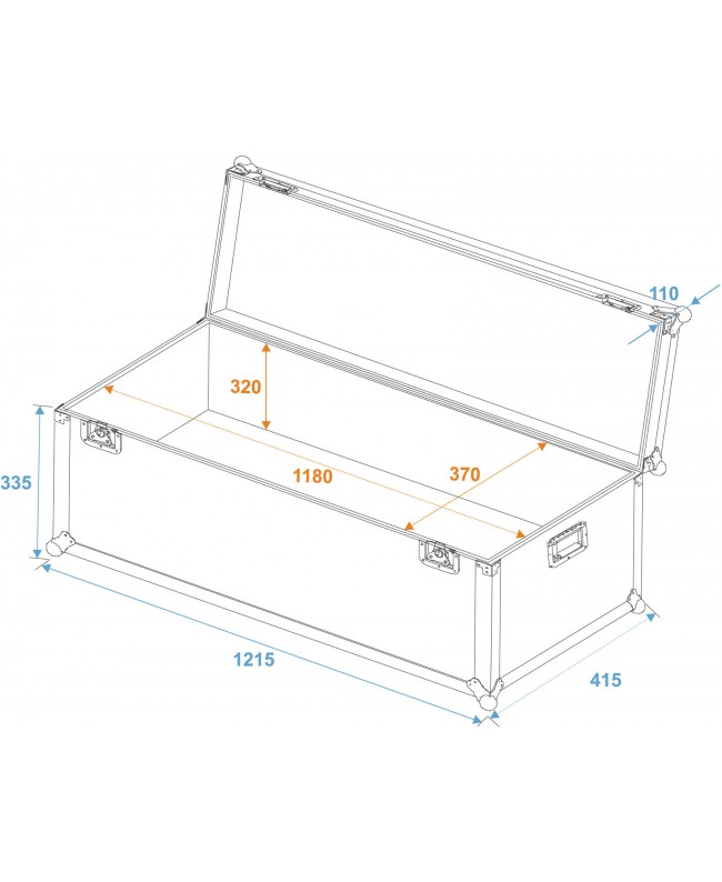 Roadinger Valigia di trasporto universale 120x40cm Custodie vari
