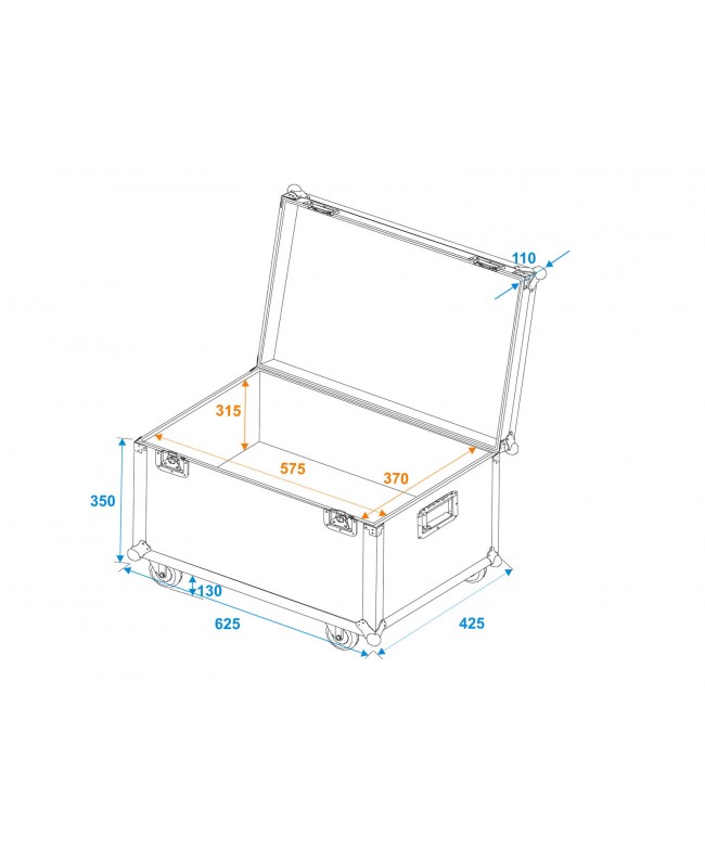 Roadinger Universal Transport Case 60x40cm with wheels Other Cases