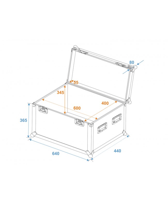 Roadinger Universal-Case Profi 60x40x40cm Verschiedene Cases