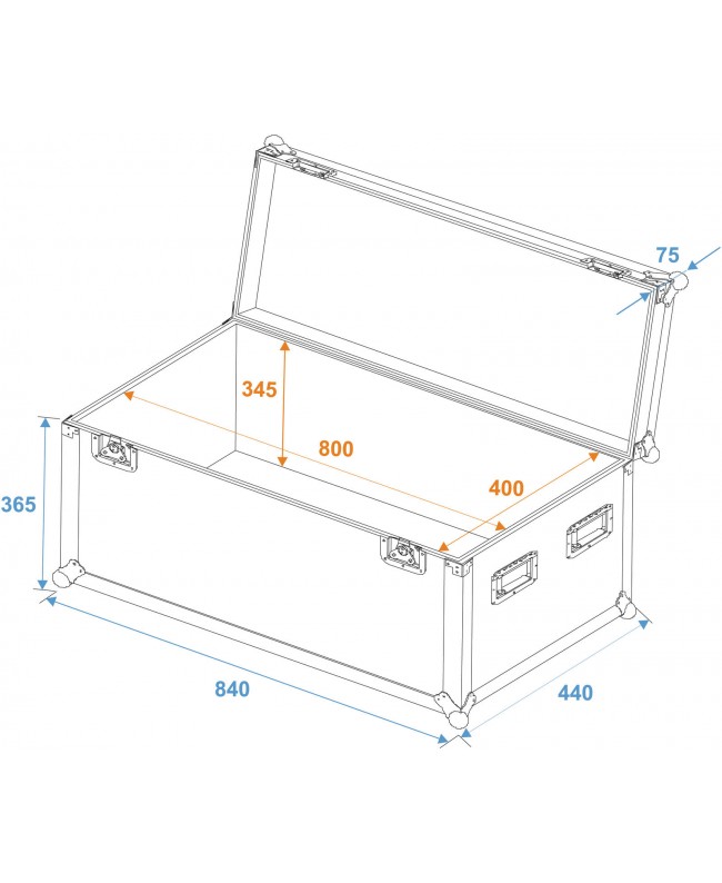 Roadinger Valigia universale Pro 80x40x40cm Custodie vari