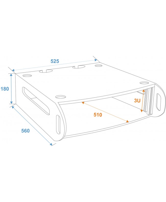 Roadinger Rack Unit 3U 19" Racks