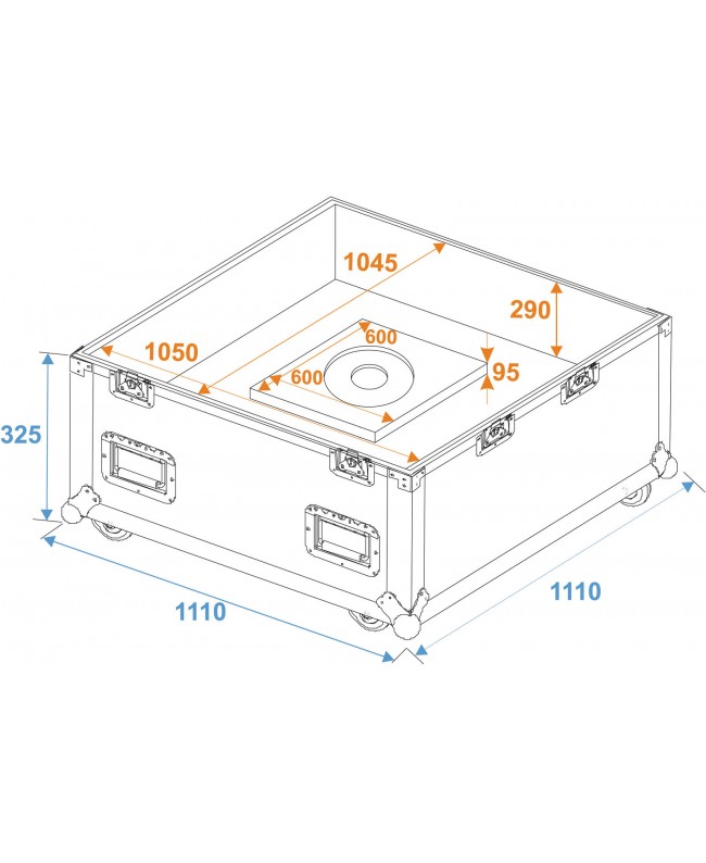Roadinger Flightcase Spiegelkugel 100cm Spiegelkugel-Cases