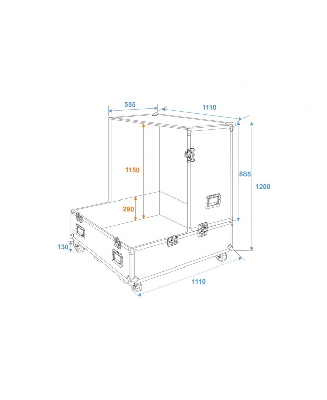 Roadinger Flightcase Spiegelkugel 100cm Spiegelkugel-Cases