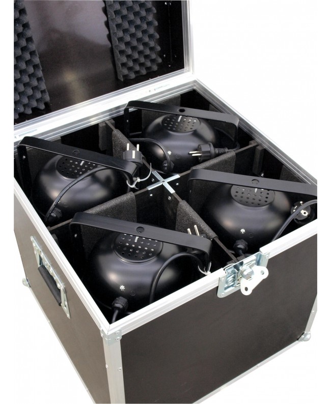 Roadinger Flightcase 4x PAR-64 Spot lungo Custodie per proiettori