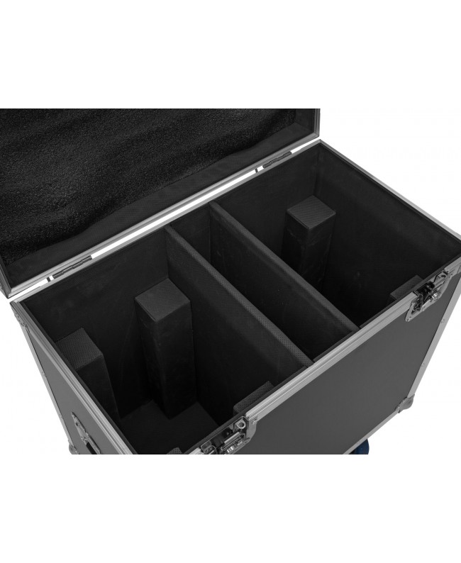 Roadinger Flightcase 2x IP TMH-H420 with wheels Cases for moving lights