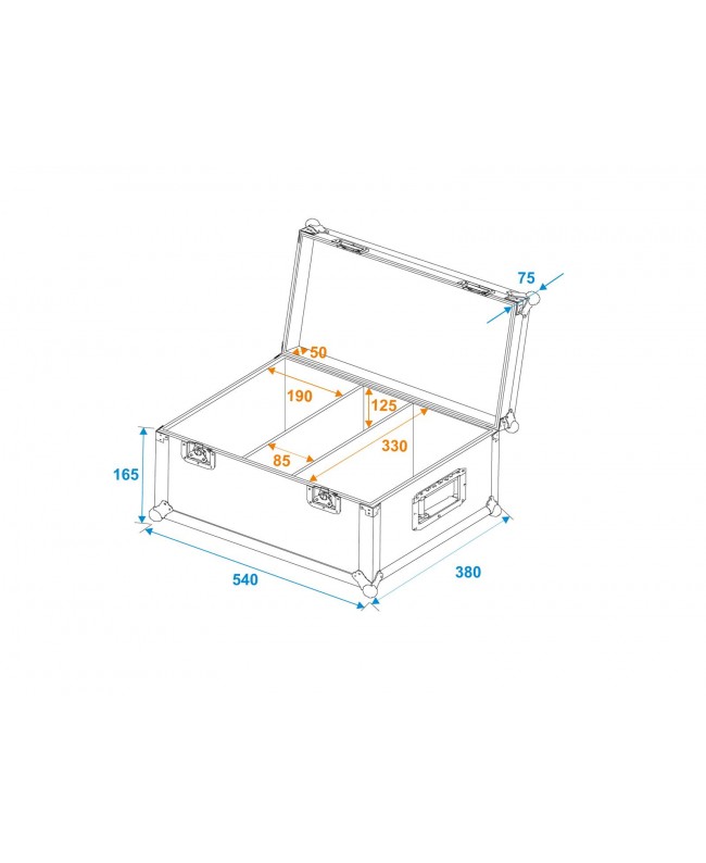 Roadinger Flightcase 2x TSL-150/250/350 Scheinwerfer-Cases