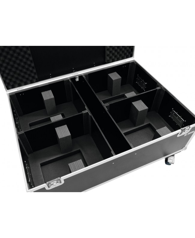 Roadinger Flightcase 4x THA-250F con ruote Custodie per proiettori