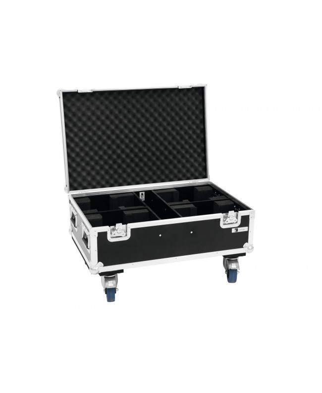 Roadinger Flightcase 4x THA-40 PC with wheels Cases for spotlights