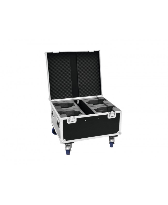 Roadinger Flightcase 4x LED TMH-X1 Moving-Head Beam mit Rollen Movinglight-Cases