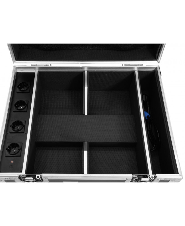 Roadinger Flightcase 4x AKKU IP UP-4 QuickDMX with charging function Cases for spotlights
