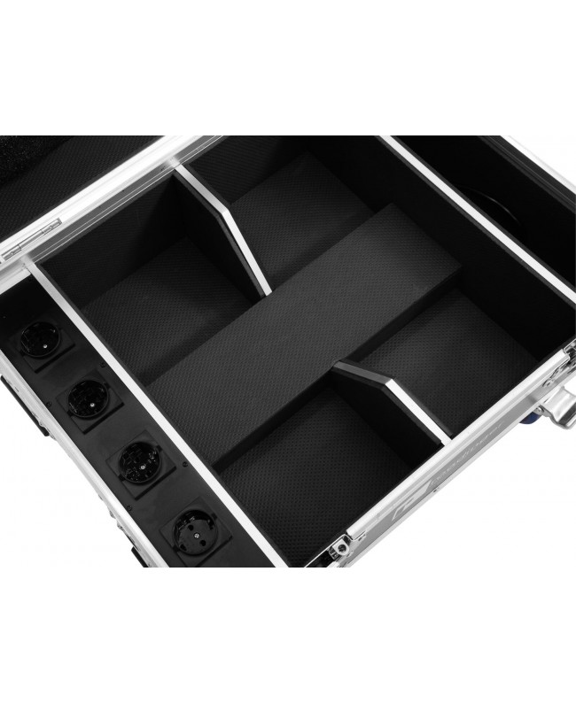 Roadinger Flightcase 4x AKKU IP UP-4 QuickDMX mit Ladefunktion Scheinwerfer-Cases
