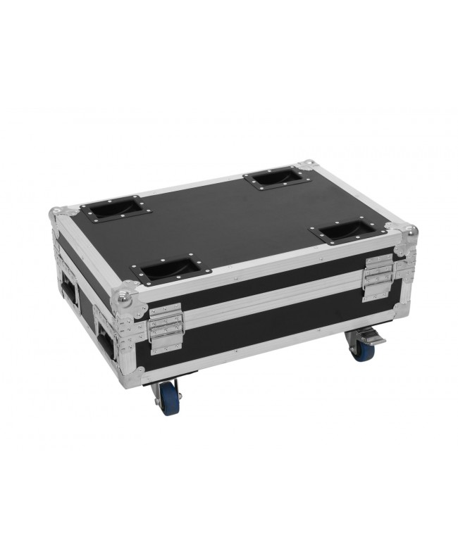 Roadinger Flightcase 4x AKKU BAR-6 Glow QCL Flex QuickDMX mit Ladefunktion Scheinwerfer-Cases