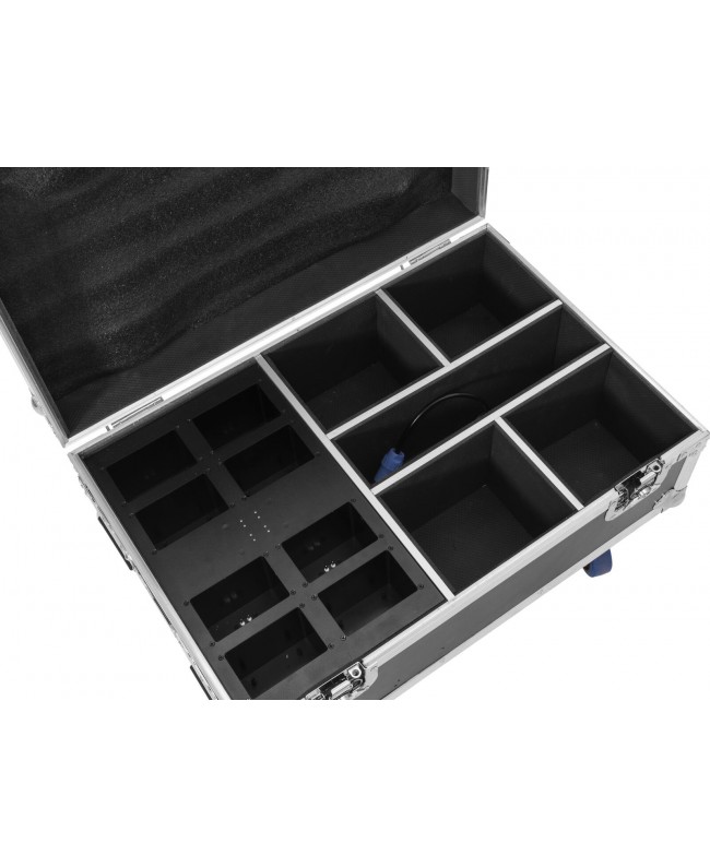 Roadinger Flightcase 4x AKKU IP UP-4 Plus HCL Spot WDMX with charging function Cases for spotlights