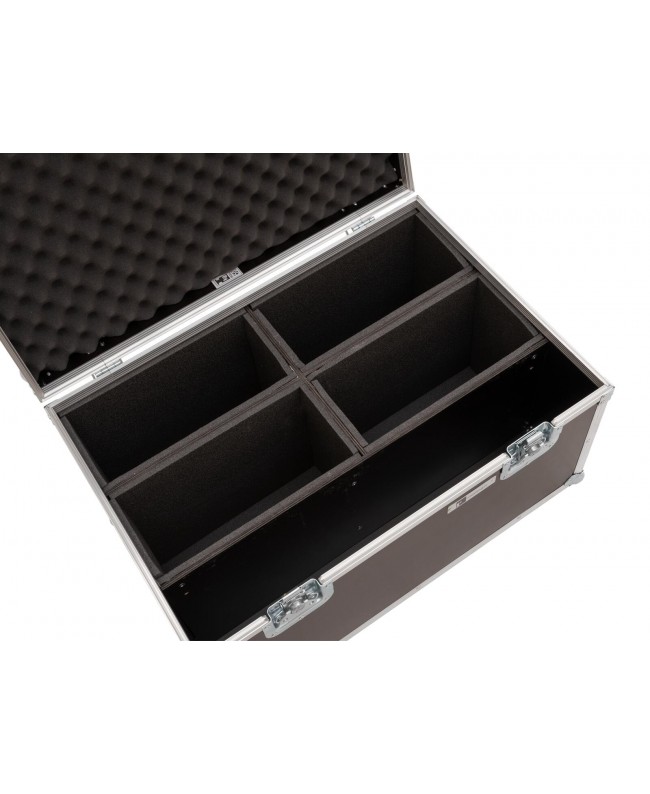 Roadinger Flightcase 4x LED 4/7C-12 Silent Slim Spot Cases for spotlights