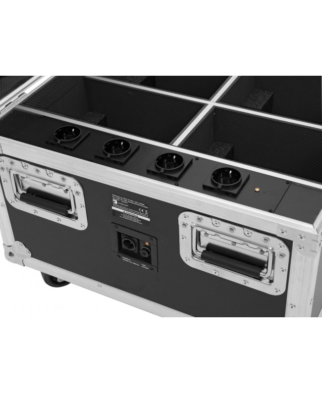 Roadinger Flightcase 4x AKKU IP PAR 7 QCL WDMX with charging function Cases for spotlights