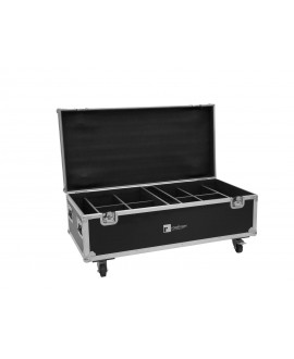 Roadinger Flightcase 8x AKKU IP PAR 7 QCL WDMX con funzione di ricarica Custodie per proiettori