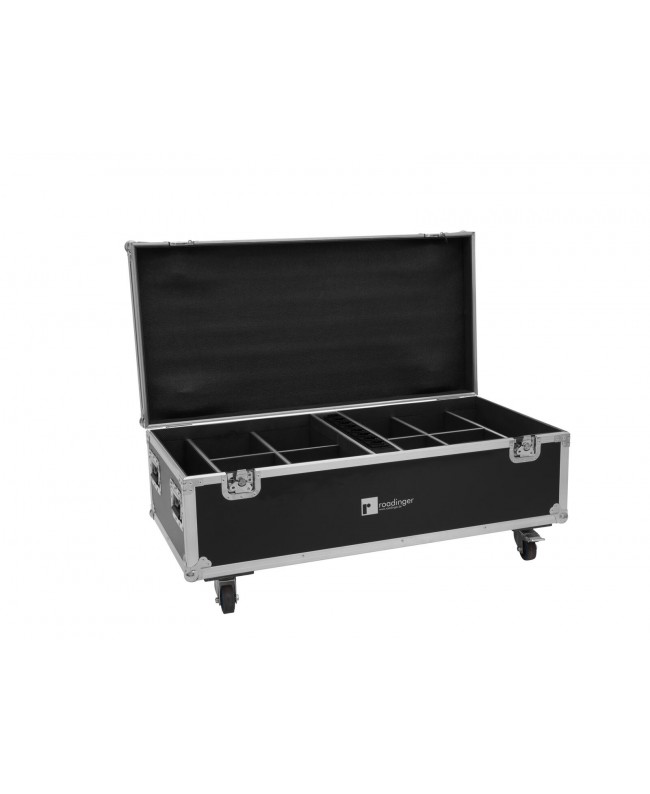Roadinger Flightcase 8x AKKU IP PAR 7 QCL WDMX con funzione di ricarica Custodie per proiettori