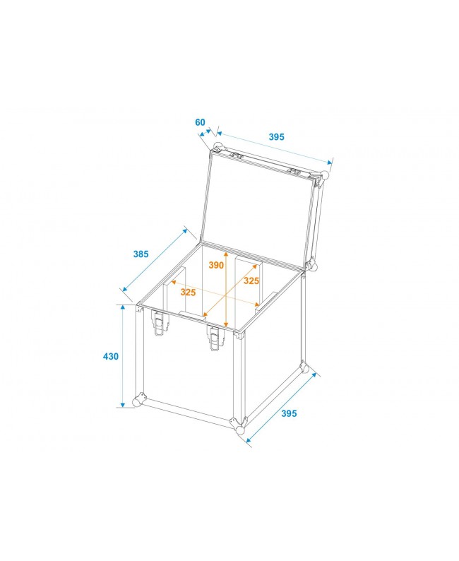 Roadinger Flightcase 1x B-40 HCL/Laser Cases for spotlights