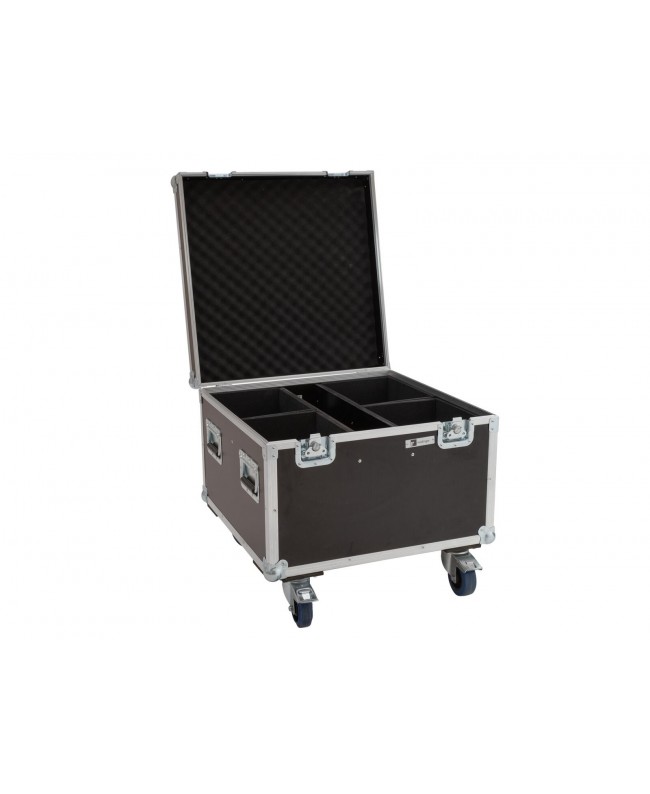 Roadinger Flightcase 4x Teatro LED COB serie 100 con ruote Custodie per proiettori