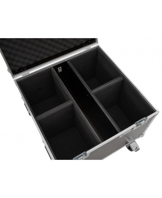 Roadinger Flightcase 4x Teatro LED COB serie 100 con ruote Custodie per proiettori