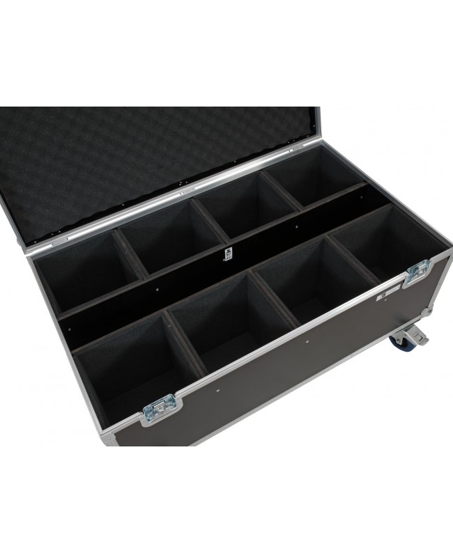 Roadinger Flightcase 8x LED IP PAR 7x8W QCL/7x9W SCL con ruote Custodie per proiettori