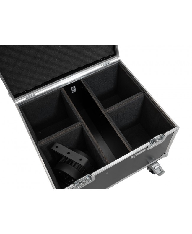 Roadinger Flightcase 4x LED IP PAR 7x8W QCL/7x9W SCL with wheels Cases for spotlights
