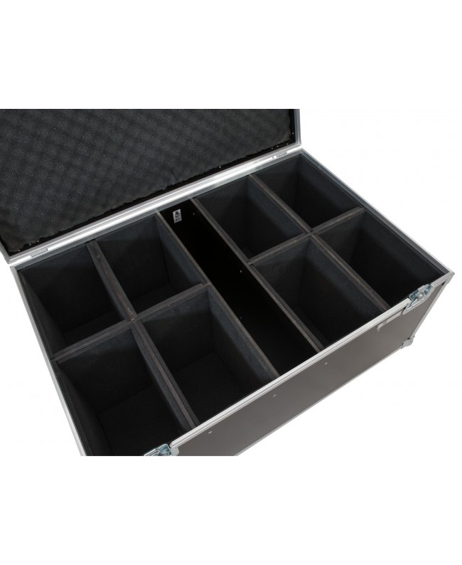 Roadinger Flightcase 8x LED IP PAR 12x8W QCL/12x9 SQL Spot with wheels Cases for spotlights