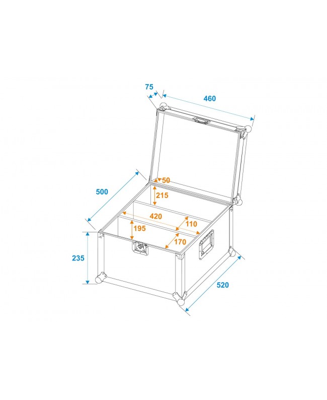 Roadinger Flightcase 2x Audience Blinder 2x100W LED COB CW/WW Cases for spotlights
