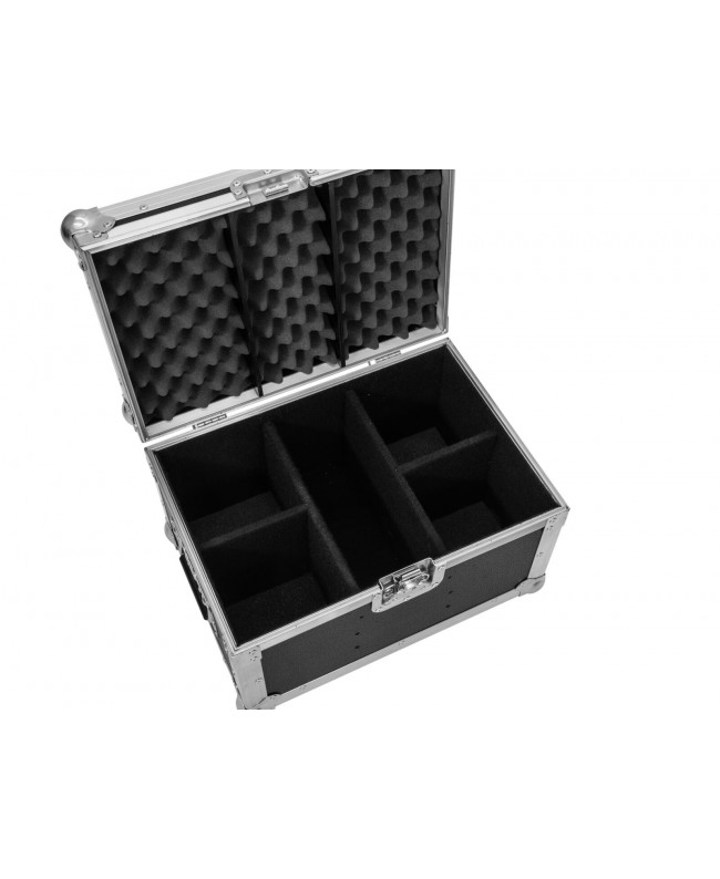 Roadinger Flightcase 4x SILENT PAR 6 QCL FLOOR Scheinwerfer-Cases