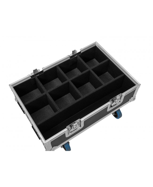 Roadinger Flightcase BAS-1 8x SILENT PAR 6 QCL FLOOR Custodie per proiettori