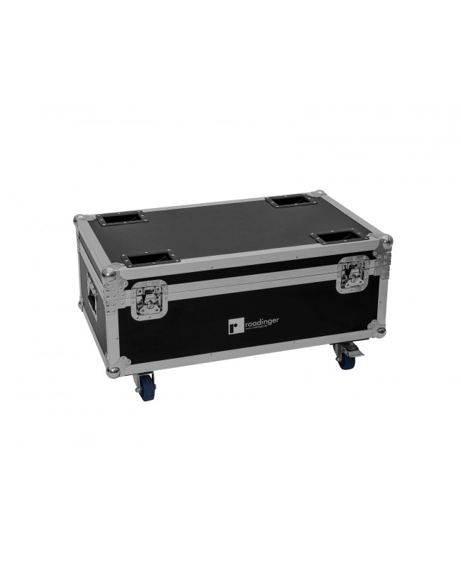 Roadinger Flightcase 4x LED CLS-18 QCL RGB/WW con ruote Custodie per proiettori