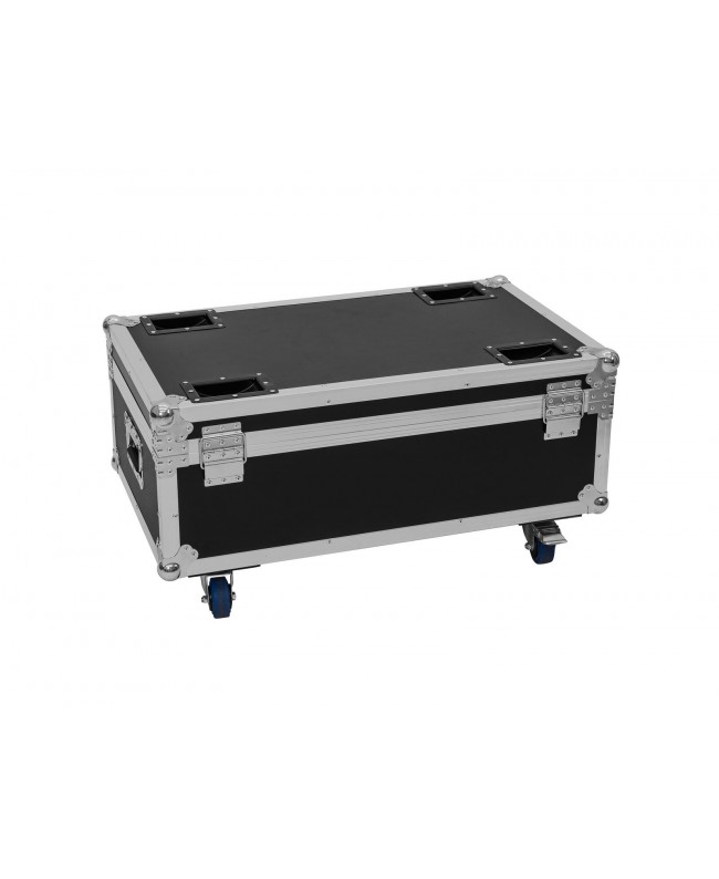 Roadinger Flightcase 4x LED CLS-18 QCL RGB/WW with wheels Cases for spotlights