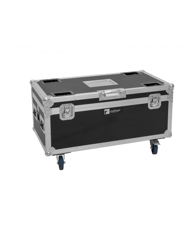 Roadinger Flightcase 4x AKKU Multiflood IP 8x10W RGBW Wash CRMX con funzione di ricarica Custodie per proiettori