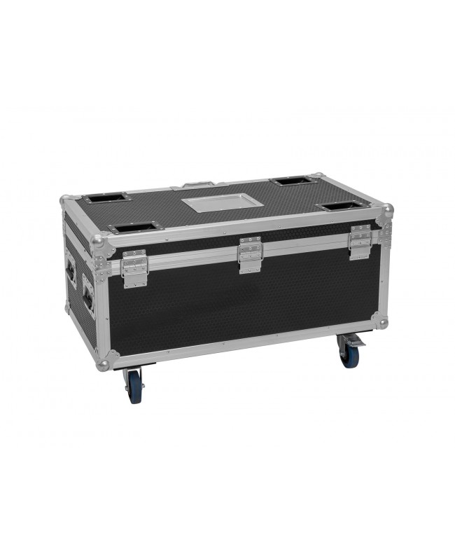 Roadinger Flightcase 4x AKKU Multiflood IP 8x10W RGBW Wash CRMX con funzione di ricarica Custodie per proiettori