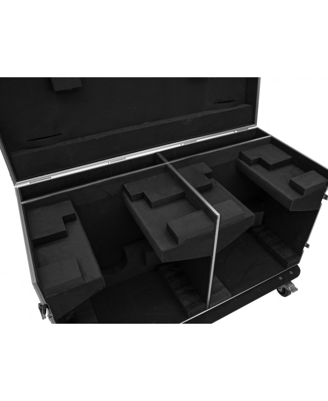 Roadinger Flightcase 2x DMH-640 with wheels Cases for moving lights