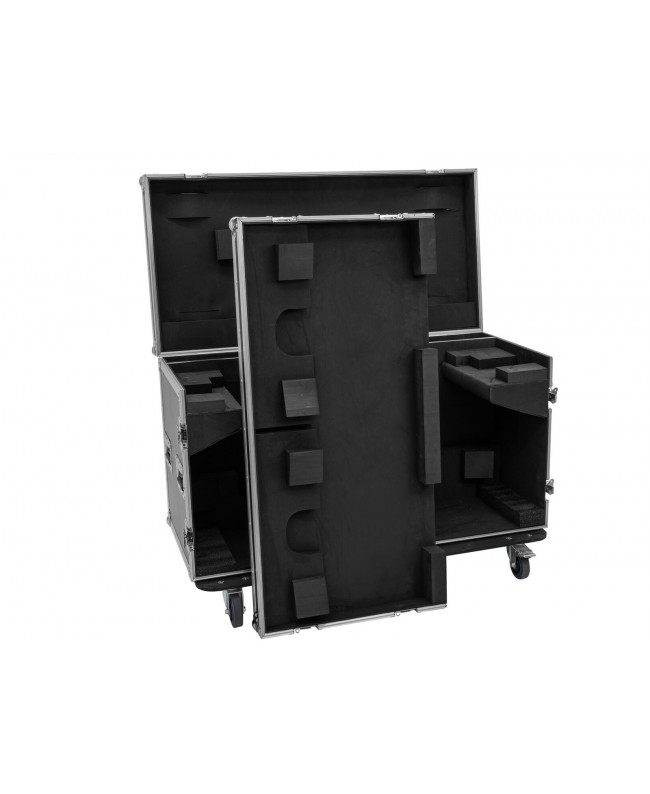 Roadinger Flightcase 2x DMH-640 with wheels Cases for moving lights