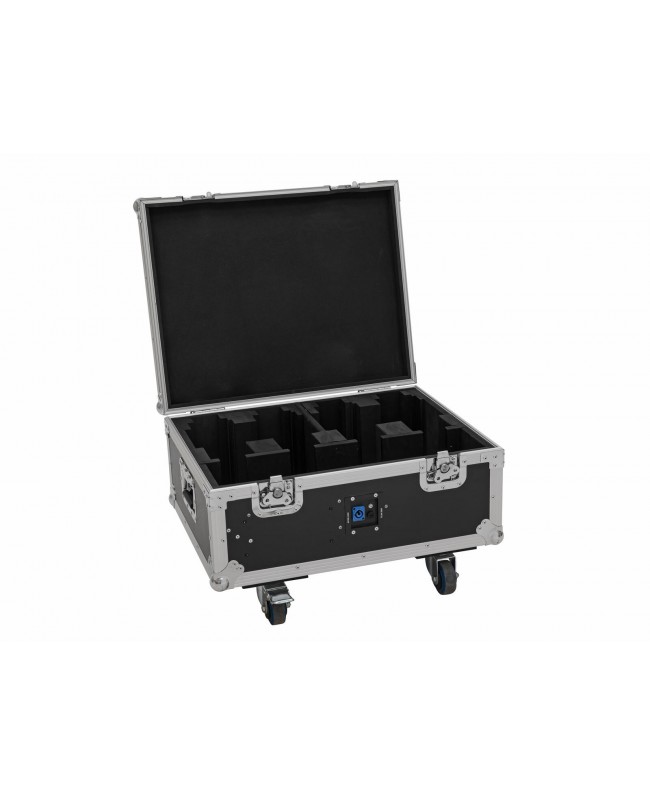 Roadinger Flightcase 4x AKKU MBT-3 con ruote e funzione di ricarica Custodie per proiettori