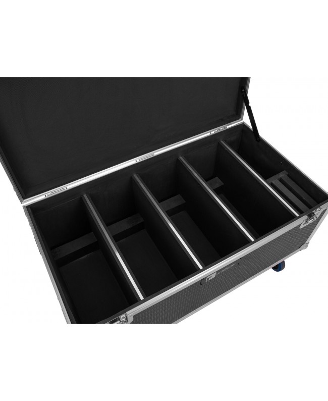Roadinger Flightcase 4x Multiflood IP 18x10W RGBW Wash CRMX with wheels Cases for spotlights
