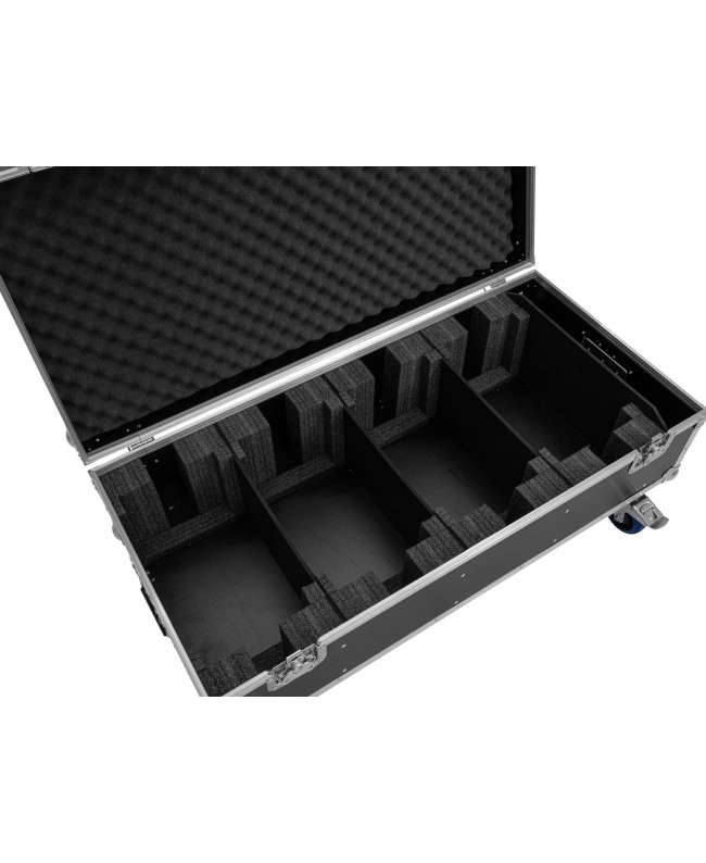 Roadinger Flightcase 4x PLL-576 CW/WW with wheels Cases for spotlights