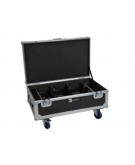 Roadinger Flightcase 6x AKKU UP-4 QCL Spot QuickDMX MK2 con funzione di ricarica e ruote Custodie per proiettori