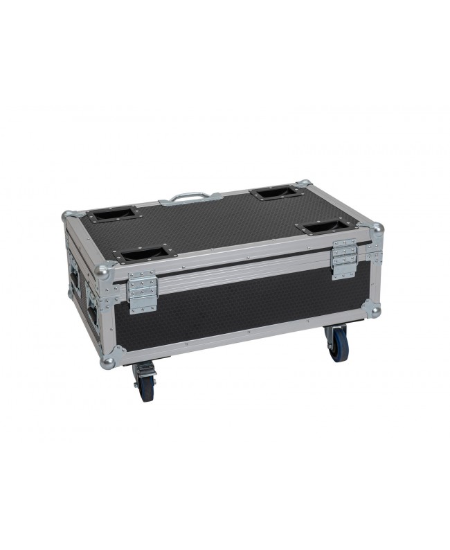 Roadinger Flightcase 6x AKKU UP-4 QCL Spot QuickDMX MK2 con funzione di ricarica e ruote Custodie per proiettori