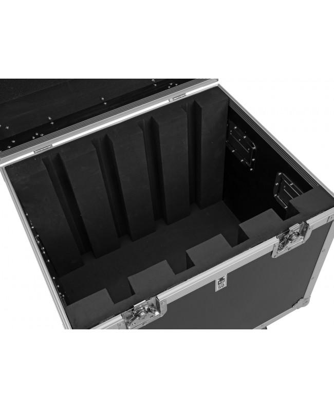 Roadinger Flightcase 4x Pixel Matrix Panel 5x5 RGB/WW mit Rollen Scheinwerfer-Cases