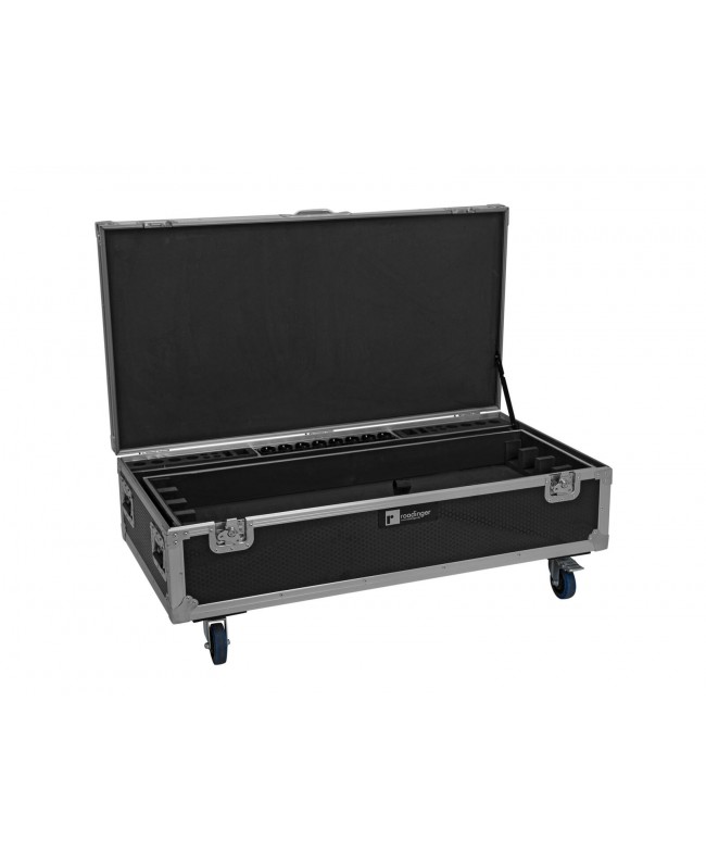 Roadinger Flightcase 8x AKKU IP Pixel Tube 360° PRO CRMX con funzione di ricarica e ruote Custodie per proiettori