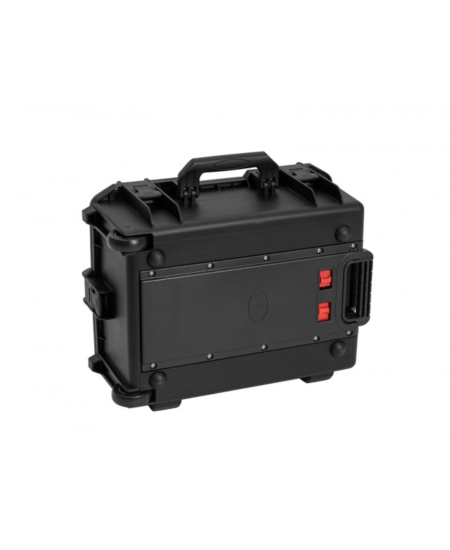 Roadinger Plastic Case for 8x AKKU Flat Light with Trolley Cases for spotlights
