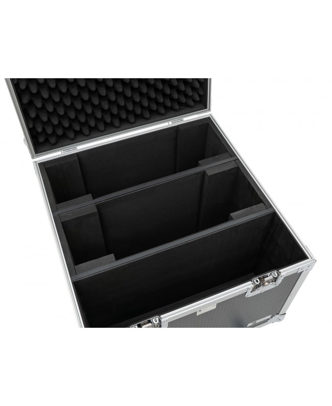 Roadinger Flightcase PRO 2x IP Mega SWING with wheels Cases for spotlights