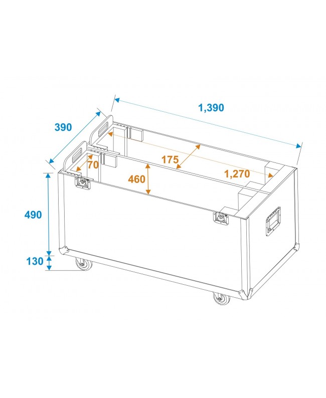 Roadinger Flightcase 2x LCD ZL55 Bildschirm-Cases