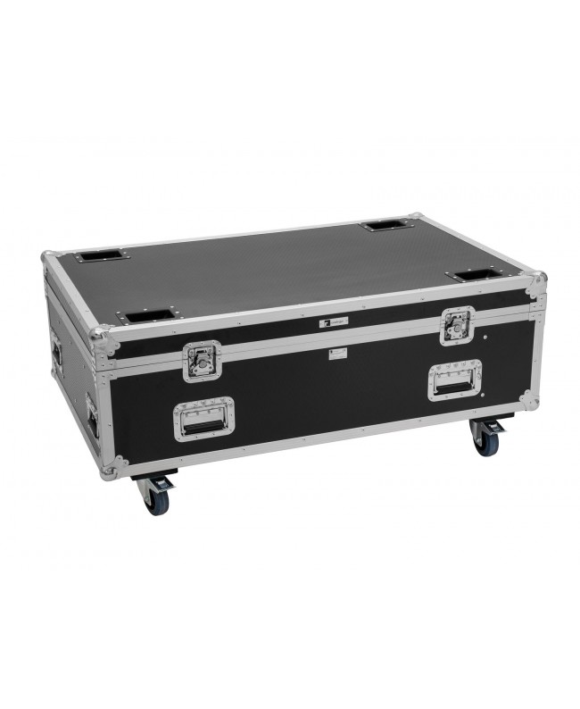 Roadinger Flightcase PRO 4x LED BAR-8 SWING with wheels Cases for spotlights