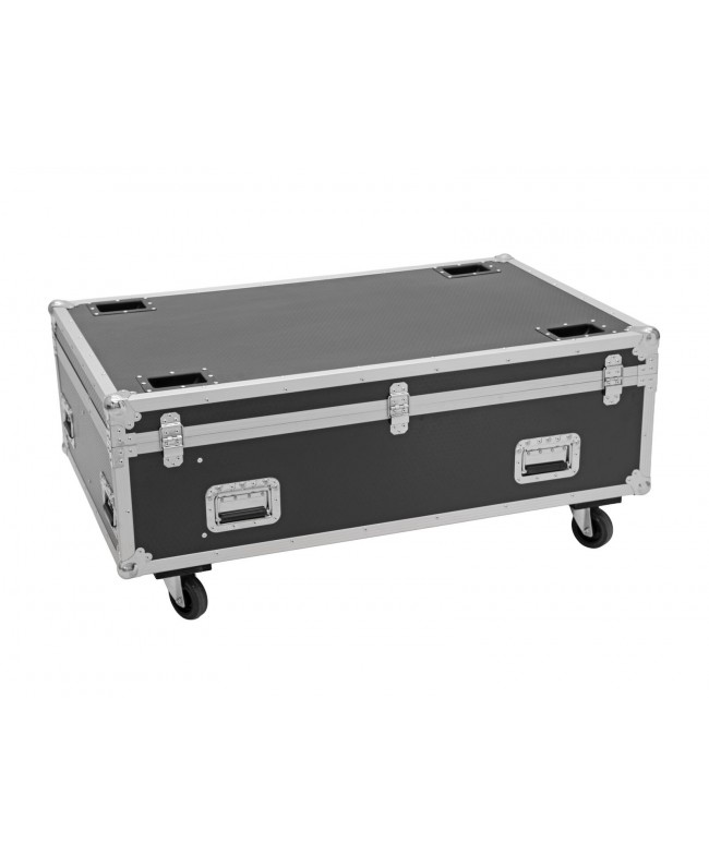 Roadinger Flightcase PRO 4x LED BAR-8 SWING with wheels Cases for spotlights