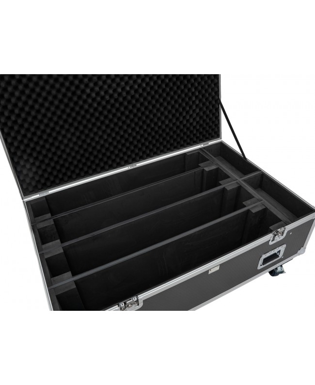 Roadinger Flightcase PRO 4x LED BAR-8 SWING mit Rollen Scheinwerfer-Cases