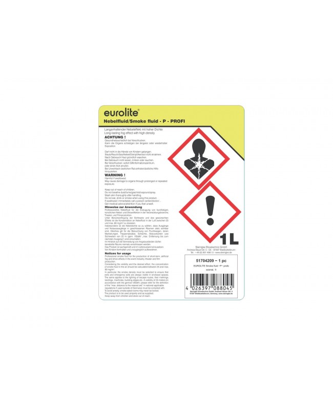 Eurolite SMOKE FLUID -P- Professional, 1l smoke fluid Fog Liquids